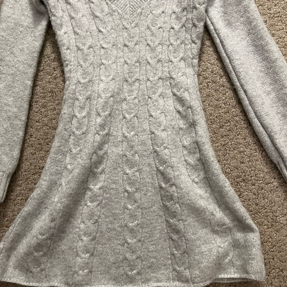 Lulu's Gray Cable Knit Sweater Dress - Picture 7 of 8